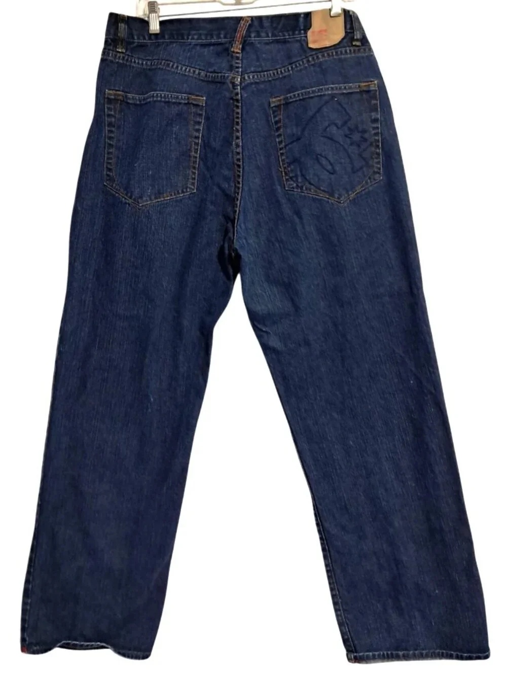 Y2K DC Jeans Mens 36 (34) Loose‎ Baggy Skater Sonar lll Blue Straight Leg Cotton